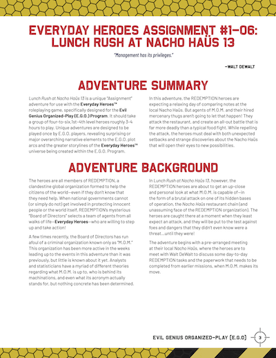 REDEMPTION Assignment 06: Lunch Rush at Nacho Haüs 13 (E.G.O.)